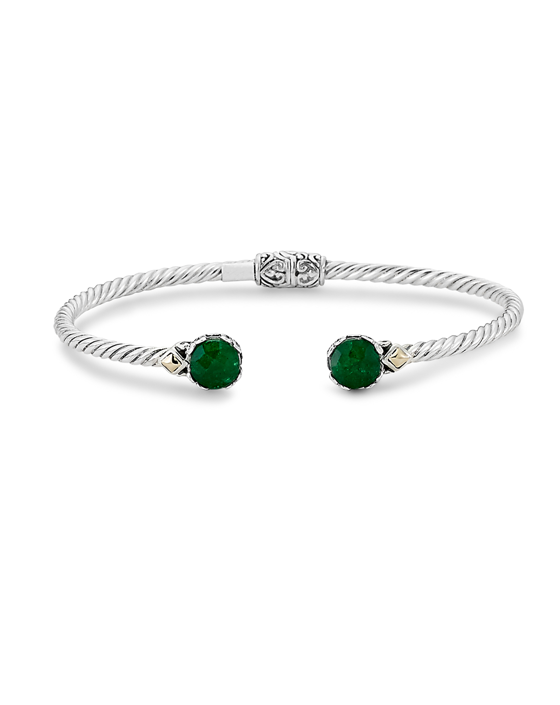 emerald bracelet Samuel B. Emerald Bangle Bracelet | nazariandiamonds