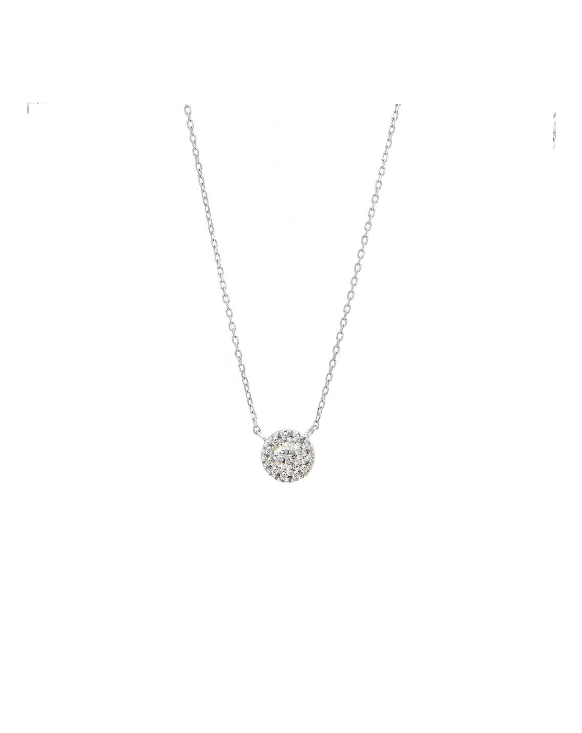 Diamond Halo Necklace | nazariandiamonds