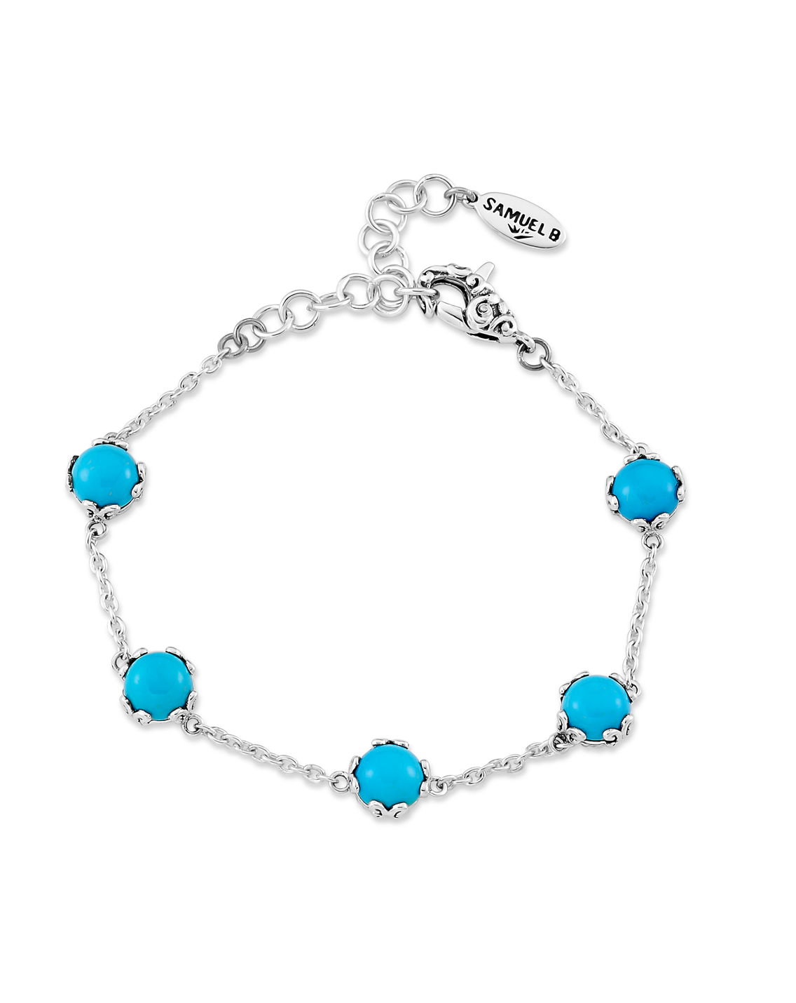 Randy White 5 Stone Sleeping Beauty Turquoise Bracelet